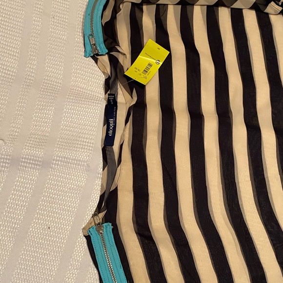 Eloquii blue and white shirt with tie detail - Picture 2 of 3